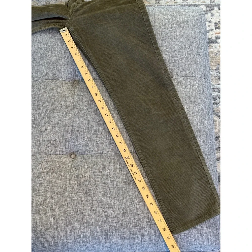 J.Crew Mens‎ Olive Green Corduroy Pants Slim Straight 29x32 Cotton Vintage 90s